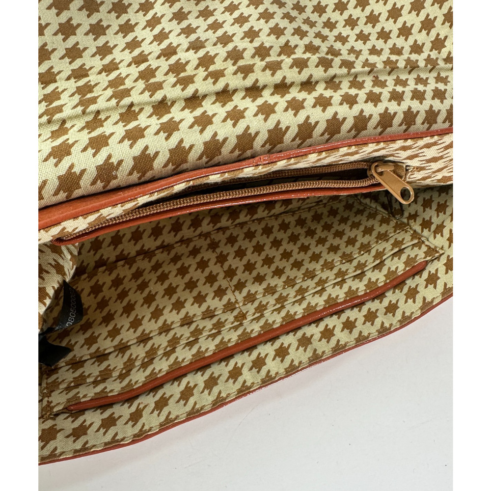 Hobo International Apricot Patent Leather Clutch Bag Small Rectangle Fold over - Picture 8 of 12